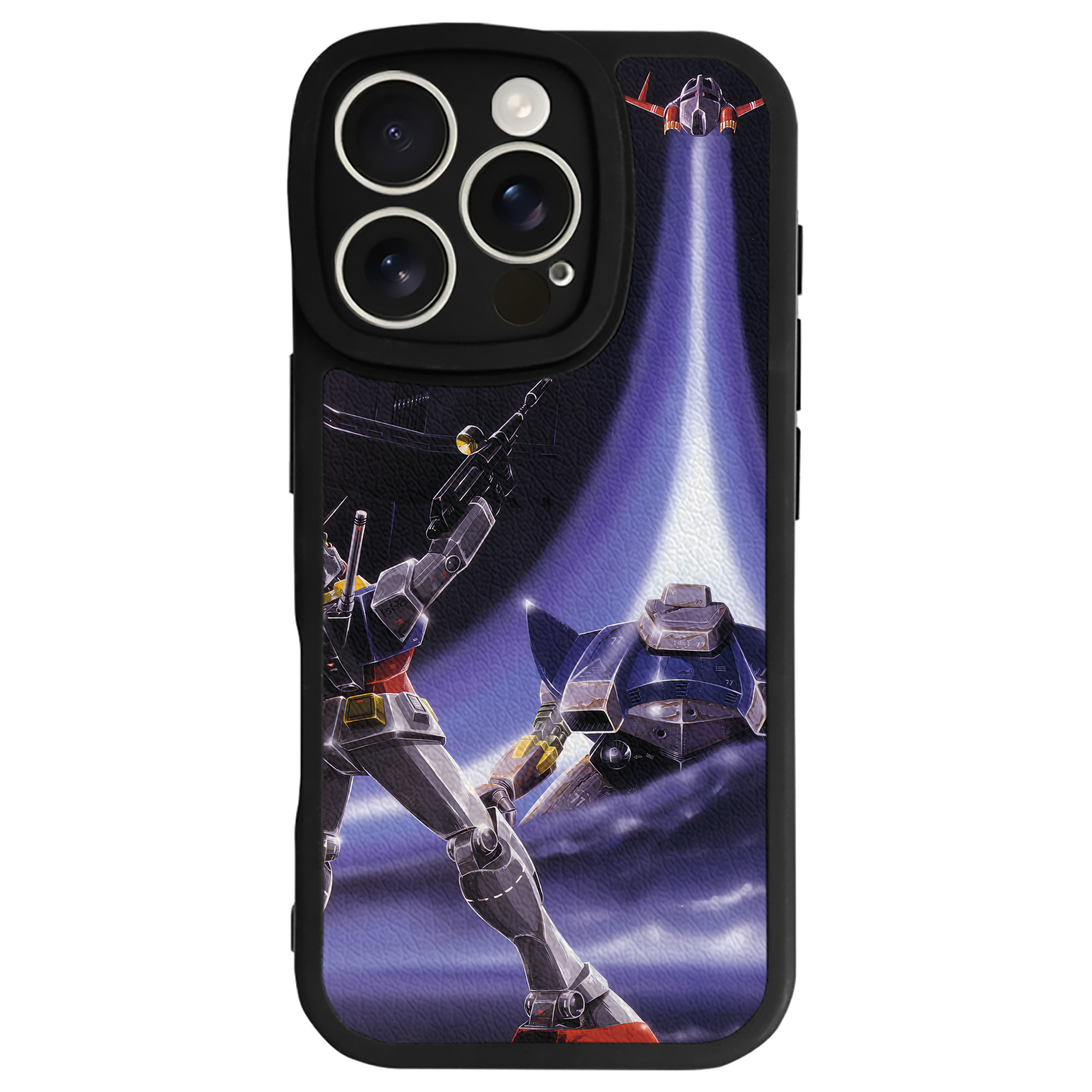 （画像用） 機動戦士ガンダム Mobile Suit Gundam 【iPhone 16シリーズ対応】シリコンスマホケース（レザー調） 材質：シリコン